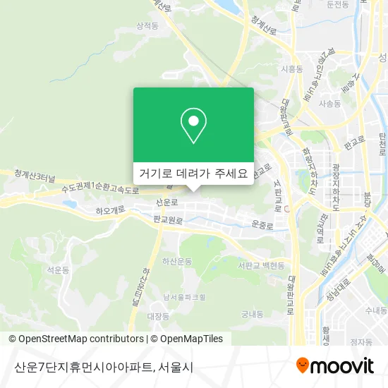 산운7단지휴먼시아아파트 지도