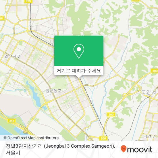 정발3단지삼거리 (Jeongbal 3 Complex Samgeori) 지도