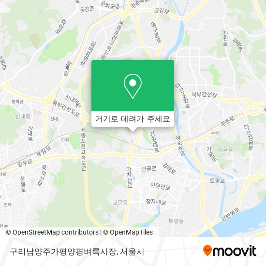 구리남양주가평양평벼룩시장 지도