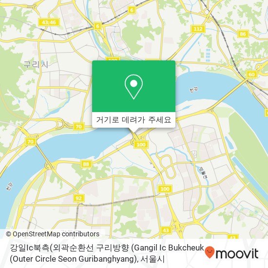 강일Ic북측(외곽순환선 구리방향 (Gangil Ic Bukcheuk (Outer Circle Seon  Guribanghyang) 지도
