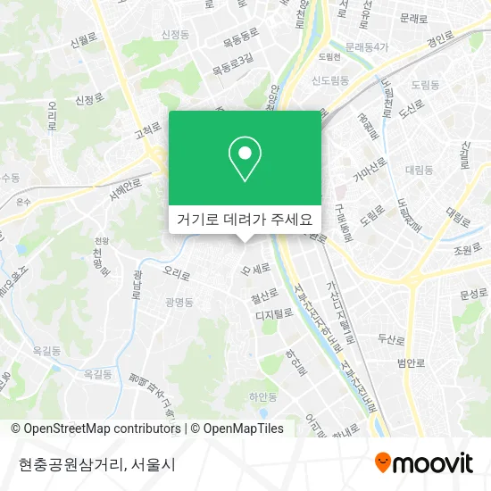 현충공원삼거리 지도