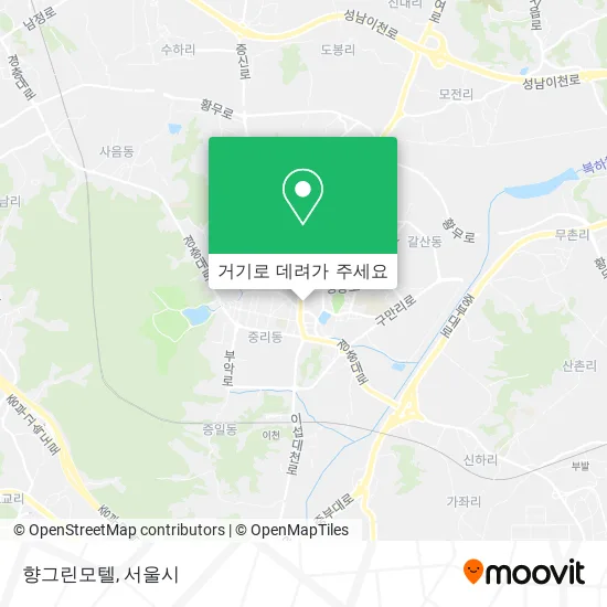 향그린모텔 지도