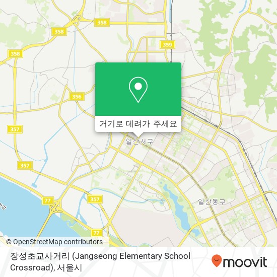 장성초교사거리 (Jangseong Elementary School Crossroad) 지도