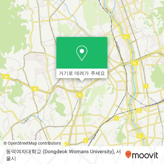 동덕여자대학교 (Dongdeok Womans University) 지도