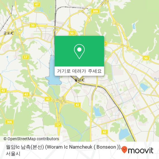 월암Ic 남측(본선) (Woram Ic Namcheuk ( Bonseon )) 지도