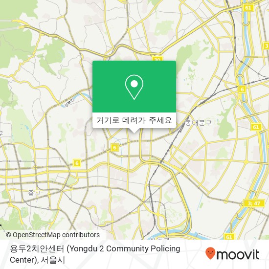 용두2치안센터 (Yongdu 2 Community Policing Center) 지도