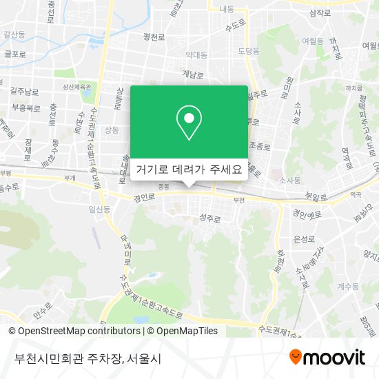 부천시민회관 주차장 지도