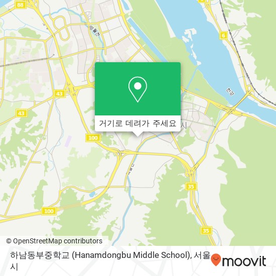 하남동부중학교 (Hanamdongbu Middle School) 지도