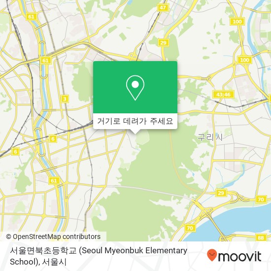 서울면북초등학교 (Seoul Myeonbuk Elementary School) 지도