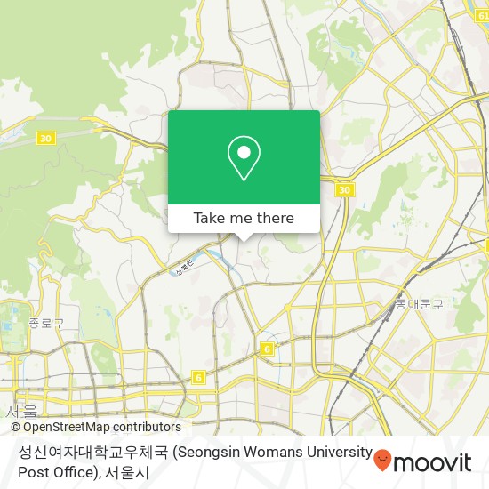 성신여자대학교우체국 (Seongsin Womans University Post Office) 지도