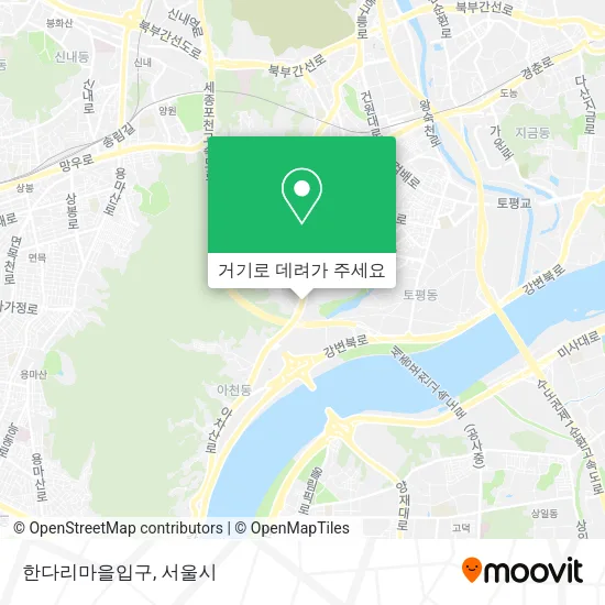 한다리마을입구 지도