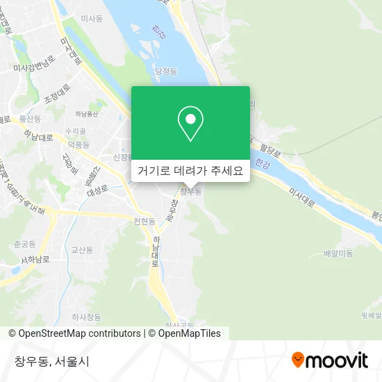 창우동 지도