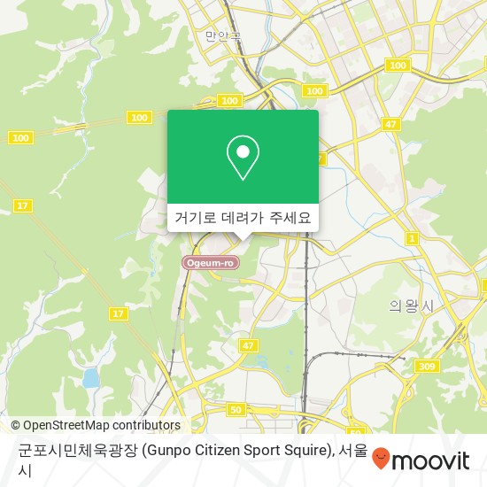 군포시민체욱광장 (Gunpo Citizen Sport Squire) 지도