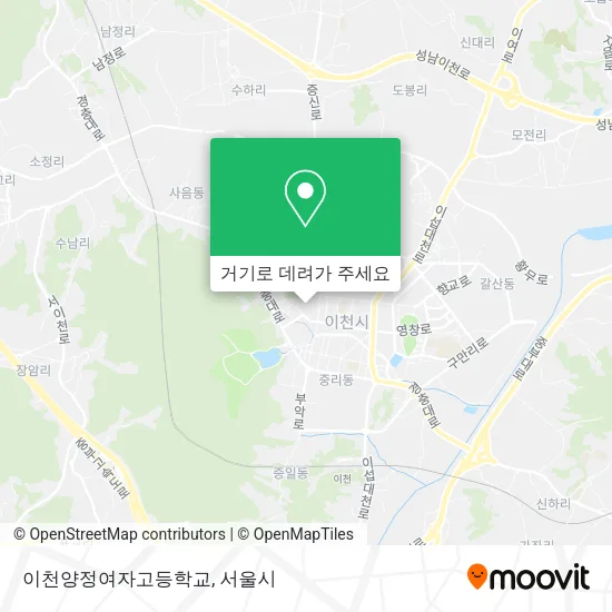 이천양정여자고등학교 지도