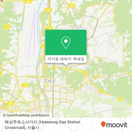 혜성주유소사거리 (Hyeseong Gas Station Crossroad) 지도