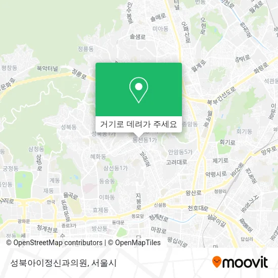 성북아이정신과의원 지도