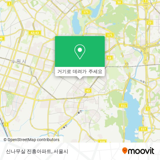 신나무실 진흥아파트 지도