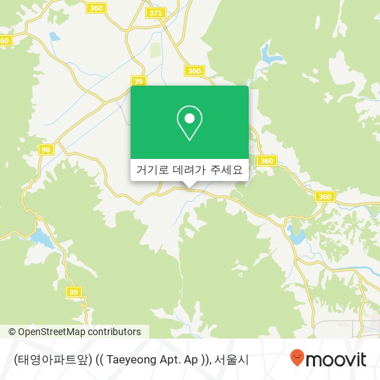 (태영아파트앞) (( Taeyeong Apt. Ap )) 지도