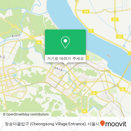 청송마을입구 (Cheongsong Village Entrance) 지도