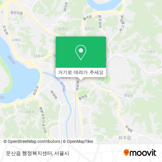 문산읍 행정복지센터 지도