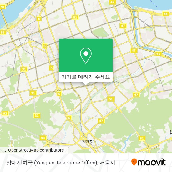 양재전화국 (Yangjae Telephone Office) 지도