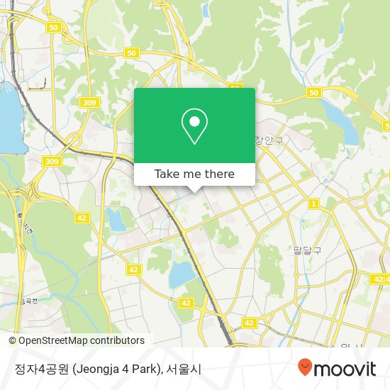 정자4공원 (Jeongja 4 Park) 지도