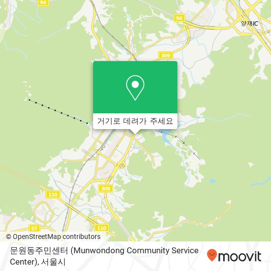 문원동주민센터 (Munwondong Community Service Center) 지도