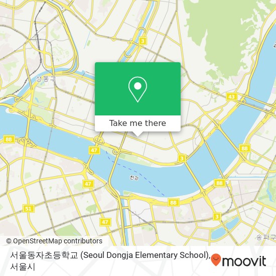 서울동자초등학교 (Seoul Dongja Elementary School) 지도