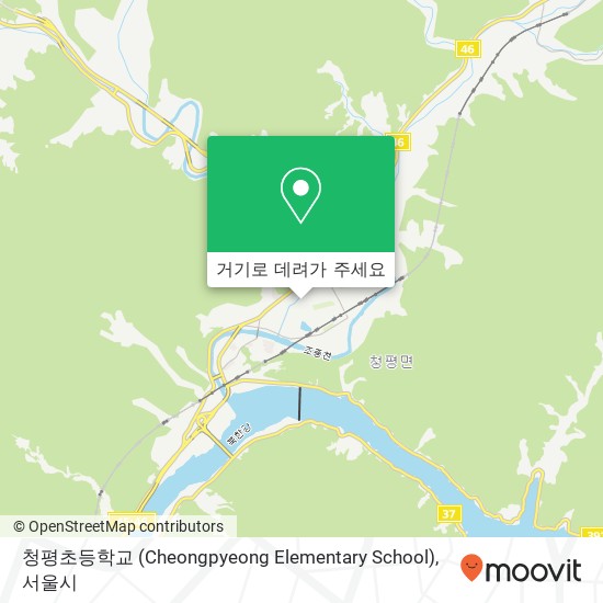 청평초등학교 (Cheongpyeong Elementary School) 지도