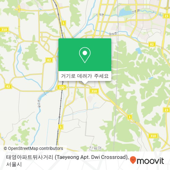 태영아파트뒤사거리 (Taeyeong Apt. Dwi Crossroad) 지도