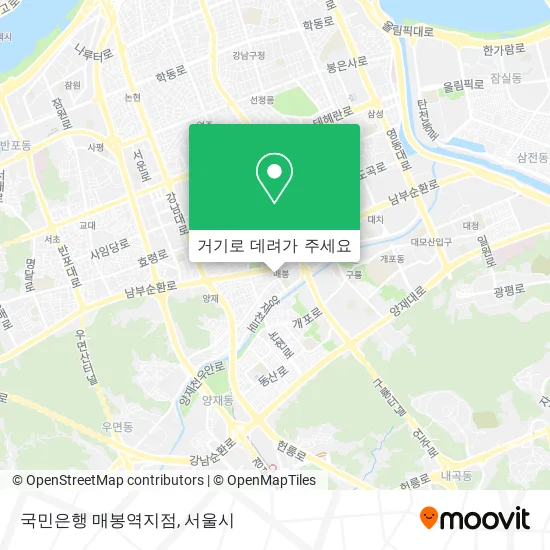 국민은행 매봉역지점 지도