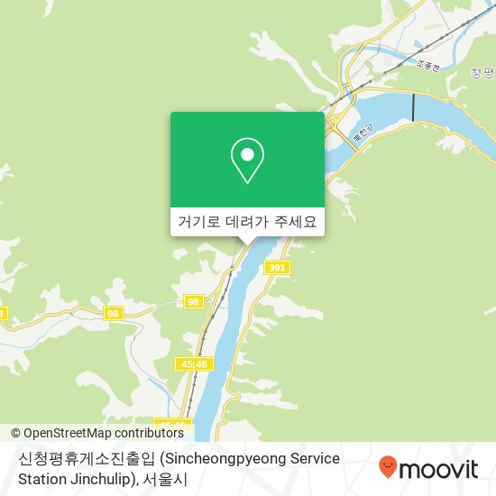 신청평휴게소진출입 (Sincheongpyeong Service Station Jinchulip) 지도