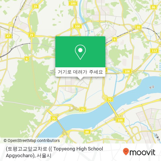 (토평고교앞교차로 (( Topyeong High School Apgyocharo) 지도