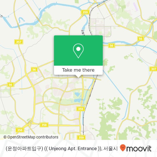 (운정아파트입구) (( Unjeong Apt. Entrance )) 지도