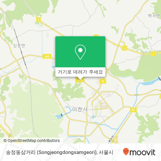 송정동삼거리 (Songjeongdongsamgeori) 지도