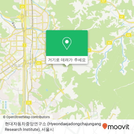 현대자동차중앙연구소 (Hyeondaejadongchajungang Research Institute) 지도
