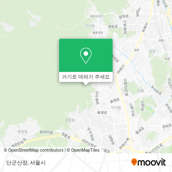 단군산장 지도