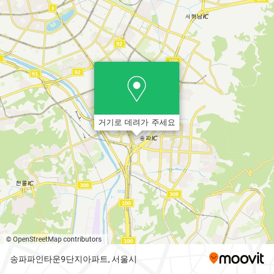 송파파인타운9단지아파트 지도