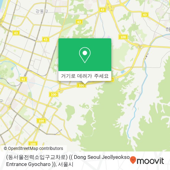 (동서울전력소입구교차로) (( Dong Seoul Jeollyeokso Entrance Gyocharo )) 지도