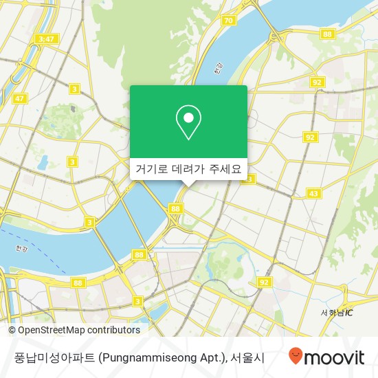 풍납미성아파트 (Pungnammiseong Apt.) 지도