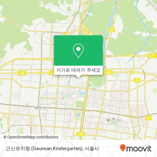 근산유치원 (Geunsan Kindergarten) 지도