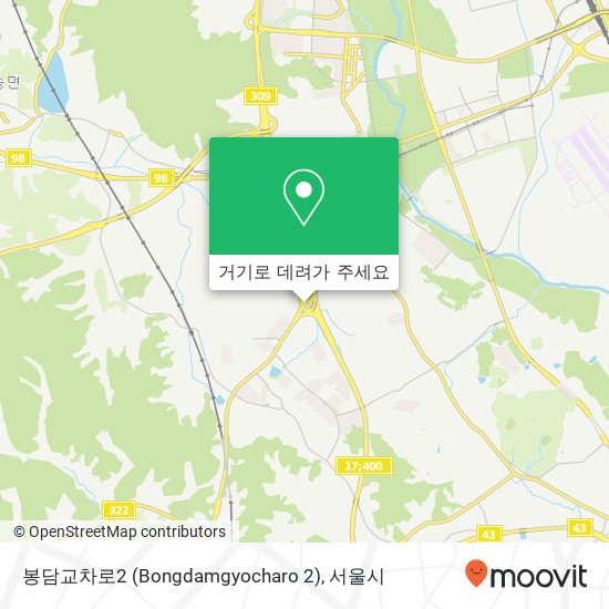 봉담교차로2 (Bongdamgyocharo 2) 지도