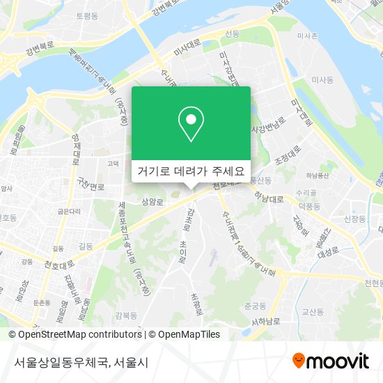 서울상일동우체국 지도