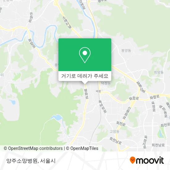 양주소망병원 지도