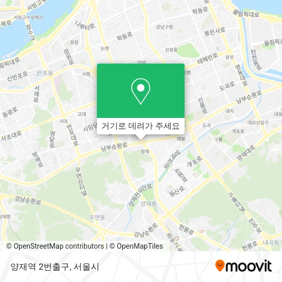 양재역 2번출구 지도