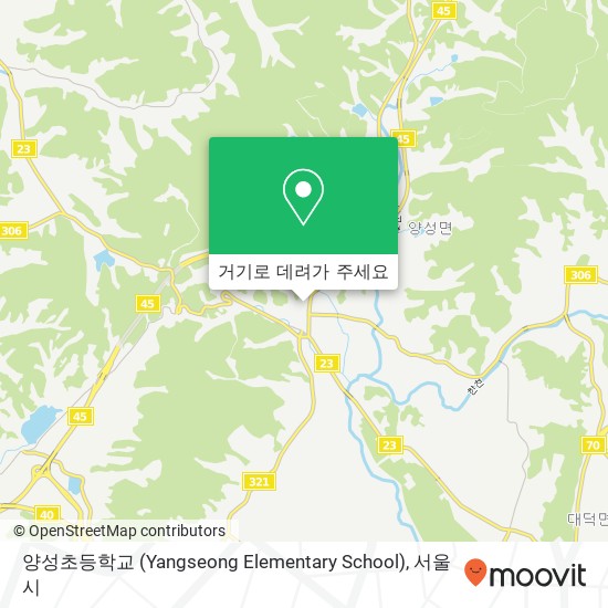 양성초등학교 (Yangseong Elementary School) 지도