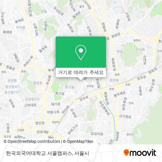 한국외국어대학교 서울캠퍼스 지도