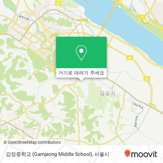 감정중학교 (Gamjeong Middle School) 지도