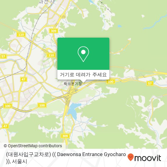 (대원사입구교차로) (( Daewonsa Entrance Gyocharo )) 지도
