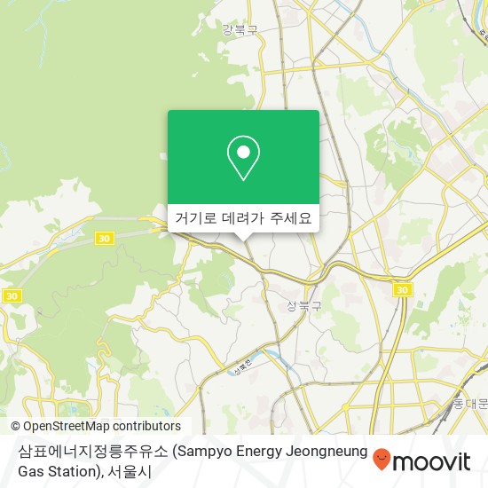 삼표에너지정릉주유소 (Sampyo Energy Jeongneung Gas Station) 지도